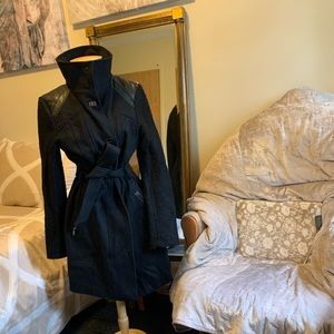 Guess long black dress/pea coat